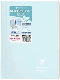 Koverbook blush spir.a4 lign.160p asst