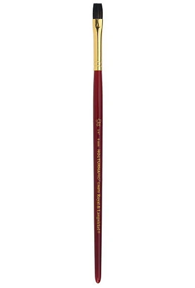 Pinceau nocturna lavis plat à manche court /4po