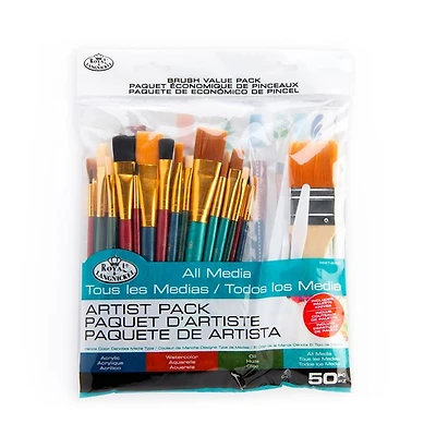 Set of 50 Mix Media Brushes