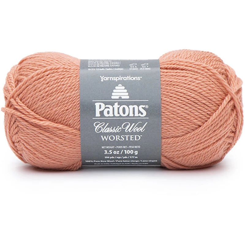 Classic wool yarn #4 - 100g - coral peach