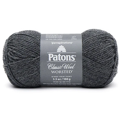 Classic wool yarn #4 - 100g - dark gray mix