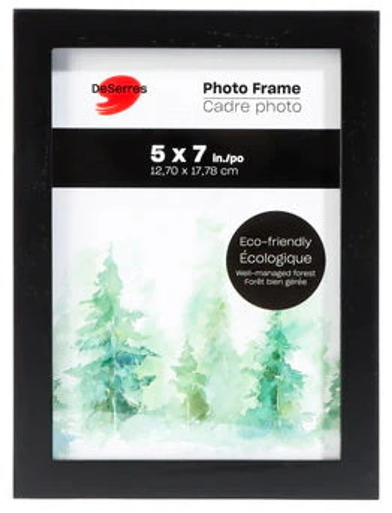 Photo Frame Wood Black