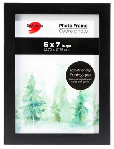 Cadre photo en bois noir - 5x7po