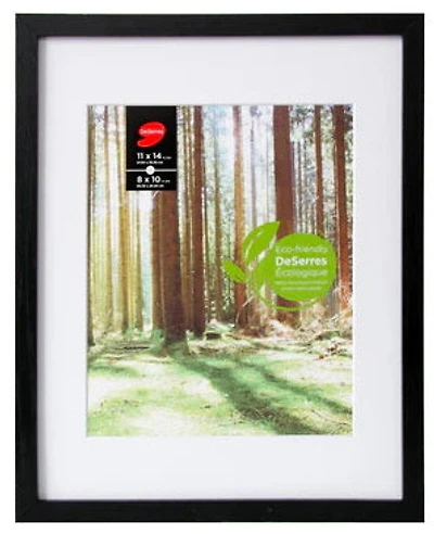 Cadre photo en bois noir - 11x14po pp 8x10po