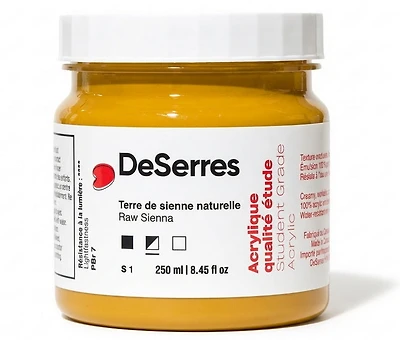 Acrylique étude terre de sienne naturelle