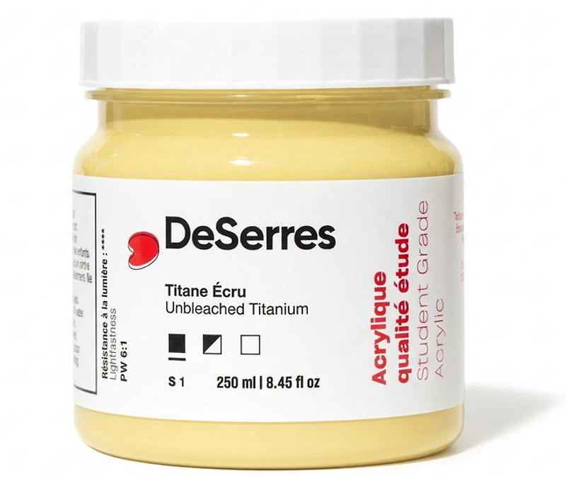 Acrylique étude titane écru