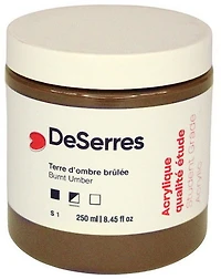 Acrylque étude terre d'ombre brûlée