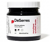 Acrylque étude noir de carbone - 250ml