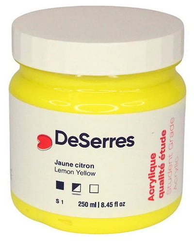 Acrylique étude jaune citron