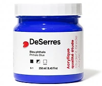 Acrylique étude bleu phtalo