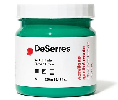 Acrylique étude vert phtalo