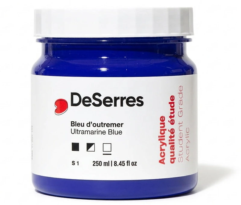 Acrylique étude bleu outremer