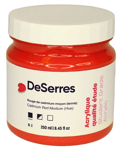 Acrylique étude rouge cadmium moyen imitation