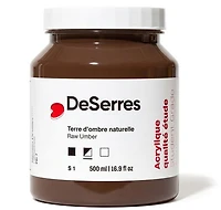 Acrylique étude terre d'ombre naturelle