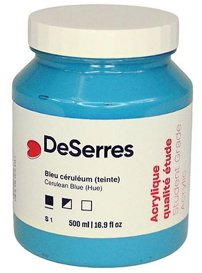 Acrylique étude bleu céruléen imitation - 500ml