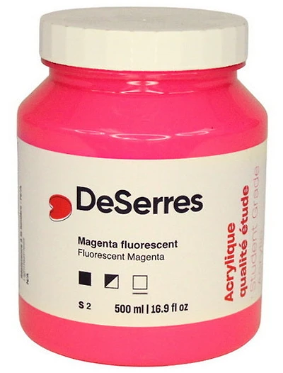 Acrylique étude magenta fluorescent - 500ml
