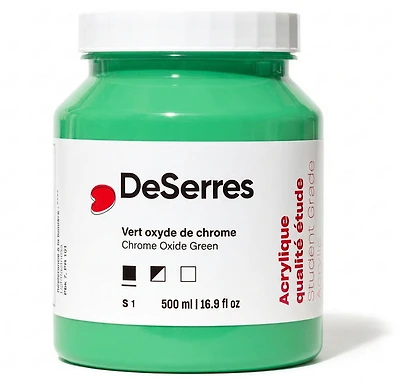 Acrylique étude vert oxyde de chrome - 500ml