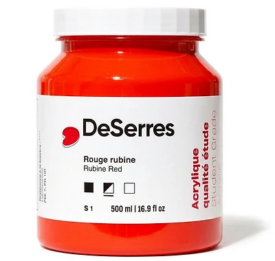 Student Acrylic Rubine Red - 500ml
