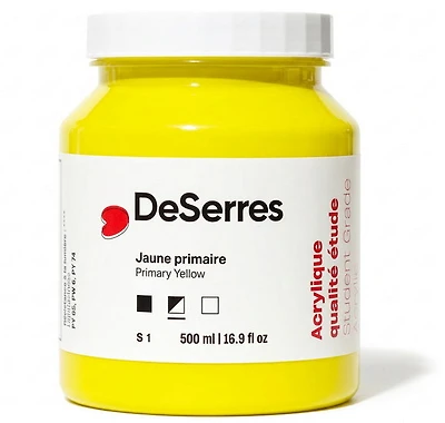 Student Acrylic Primary Yellow - 500ml