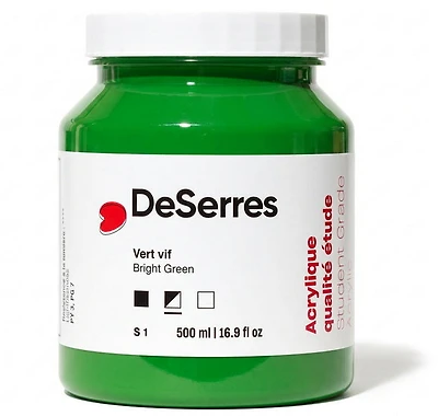 Acrylique étude vert brillant - 500ml