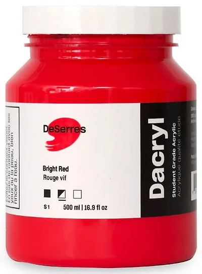 Student Acrylic Bright Red - 500ml