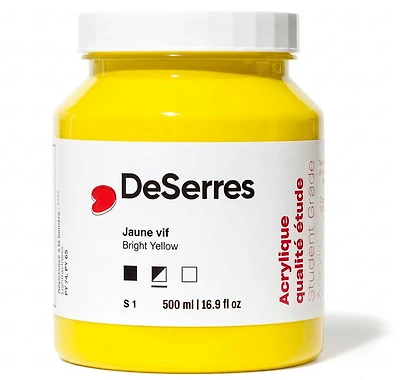 Acrylique étude jaune brillant - 500ml