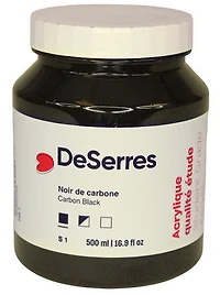 Acrylique étude noir de carbone - 500ml