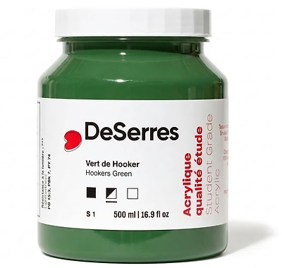 Acrylique étude vert de hooker - 500ml