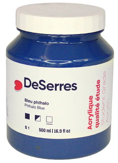 Acrylique étude bleu phtalo