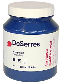 Acrylique étude bleu phtalo - 500ml