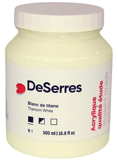 Acrylique étude blanc de titane