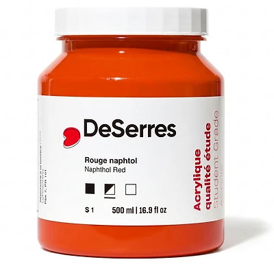 Acrylique étude rouge naphthol