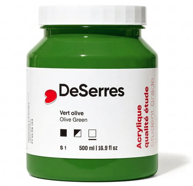 Student Acrylic Olive Green - 500ml