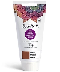 Encre linogravure - tissu - marron - 8oz