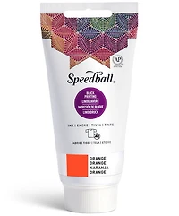 Encre linogravure - tissu - orange - 8oz