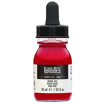 Encre acrylique rouge rubis - 30ml