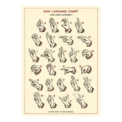 Affiche 20x28po langage des signes