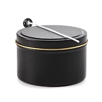 Metal Candle Tin - Black/Gold