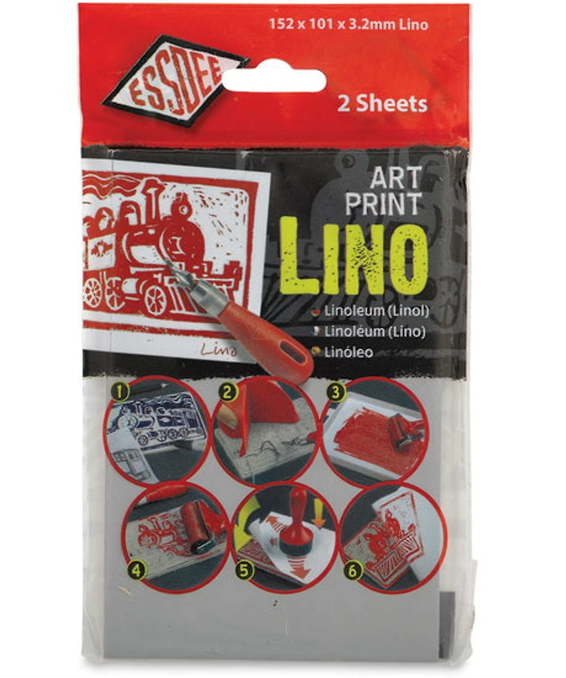 Ens. 2 plaques linoléum 3.2mm - 15x10 cm