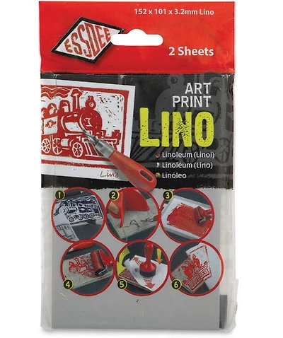 Ens. 2 plaques linoléum 3.2mm - 15x10 cm