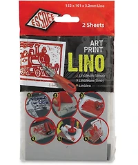 Ens. 2 plaques linoléum 3.2mm - 15x10 cm