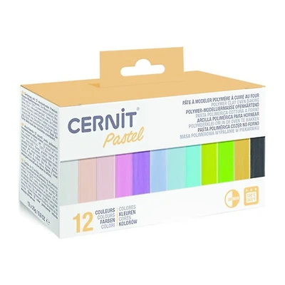 Mini-pains d'argile polymère - pastel, 12 x 25 g