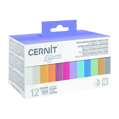 Mini-pains d'argile polymère - effets, 12 x 25 g