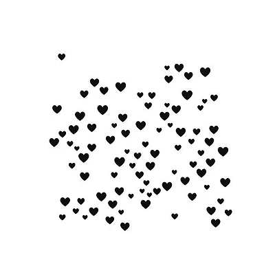 Stencil  Micro Hearts- 6X6"