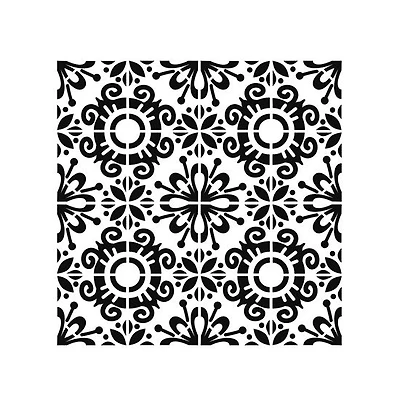 Pochoir  carreaux fantaisie   - 6x6po