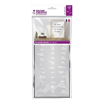 Pochoir - alphabet minuscule 2, 12 x 20 cm