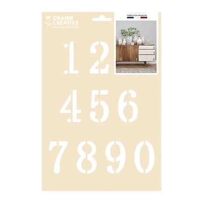 Pochoir a4 - chiffres