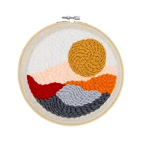 Ens. broderie au poinçon coucher de soleil