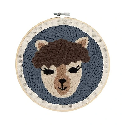 Ens. broderie au poinçon lama