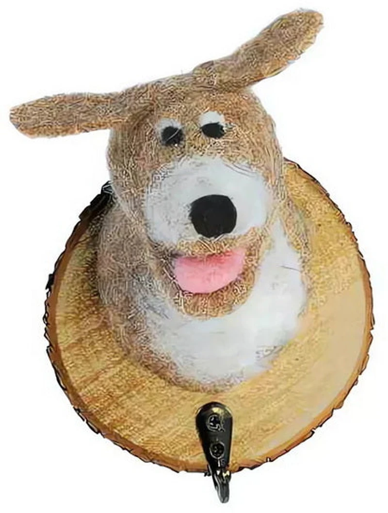 Wooden Hook - Dog Head, 14 cm